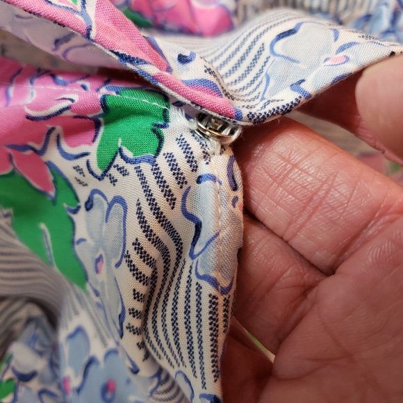 Crown & Ivy Womens Maxi Dress Size 10 Multicolor Floral Ruffle Sleeve V Neck NEW - Picture 9 of 16